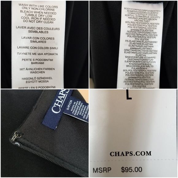 CHAPS BNWT Wrap Style Dress Sleeveless Sheath - Picture 8 of 8